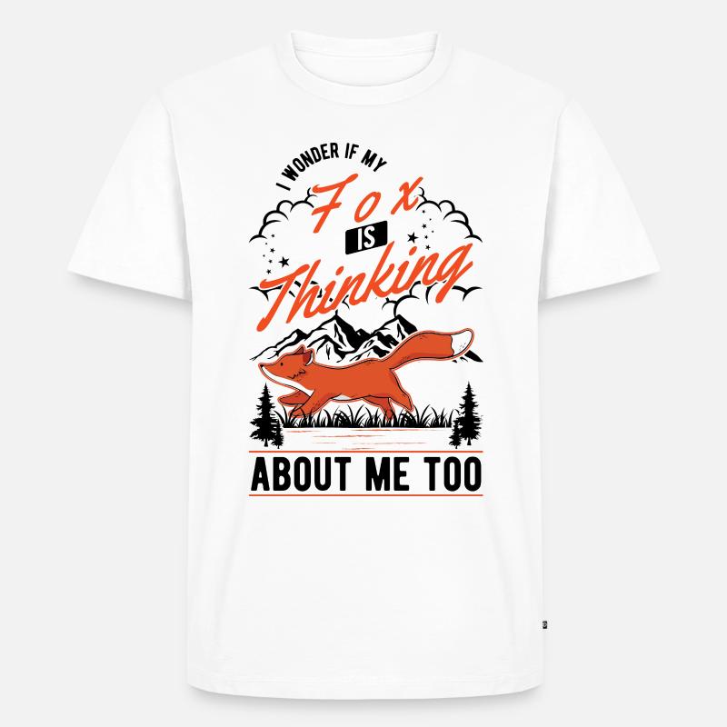 Fuchs Geschenk Rotfuchs - Männer Premium Bio T-Shirt - Weiß