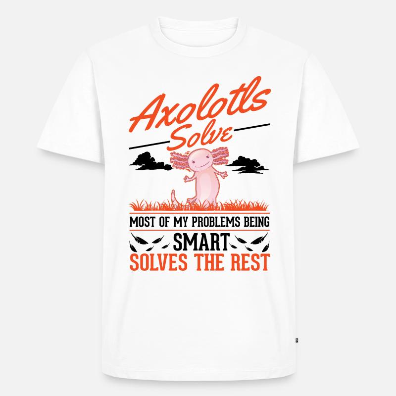 Axolotl Geschenk Schwanzlurch - Männer Premium Bio T-Shirt - Weiß