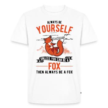 Renard Cadeau Renard Rouge - T-shirt Premium bio Homme - blanc - Devant - Nico (187cm)