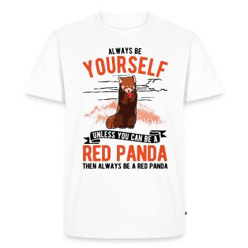 Panda roux Cadeau Panda roux - T-shirt Premium bio Homme - blanc - Devant - Nico (187cm)