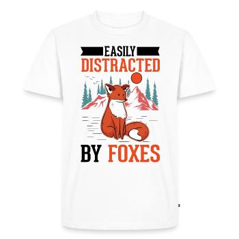 Fox Gift Red Fox - Men's Premium Organic T-Shirt - white - Front - Nico (187cm)
