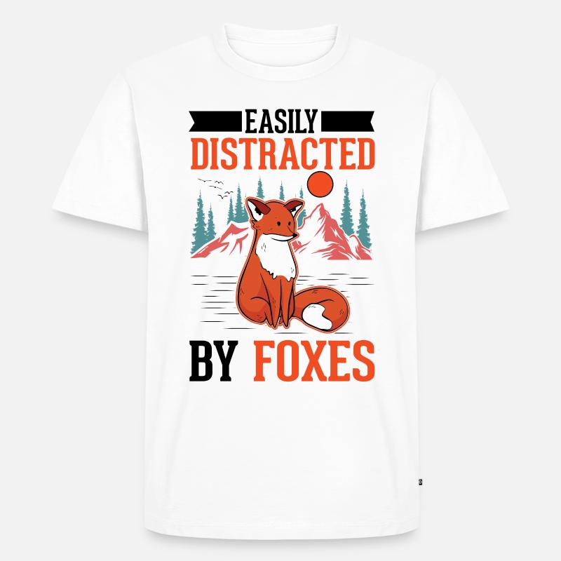 Fuchs Geschenk Rotfuchs - Männer Premium Bio T-Shirt - Weiß