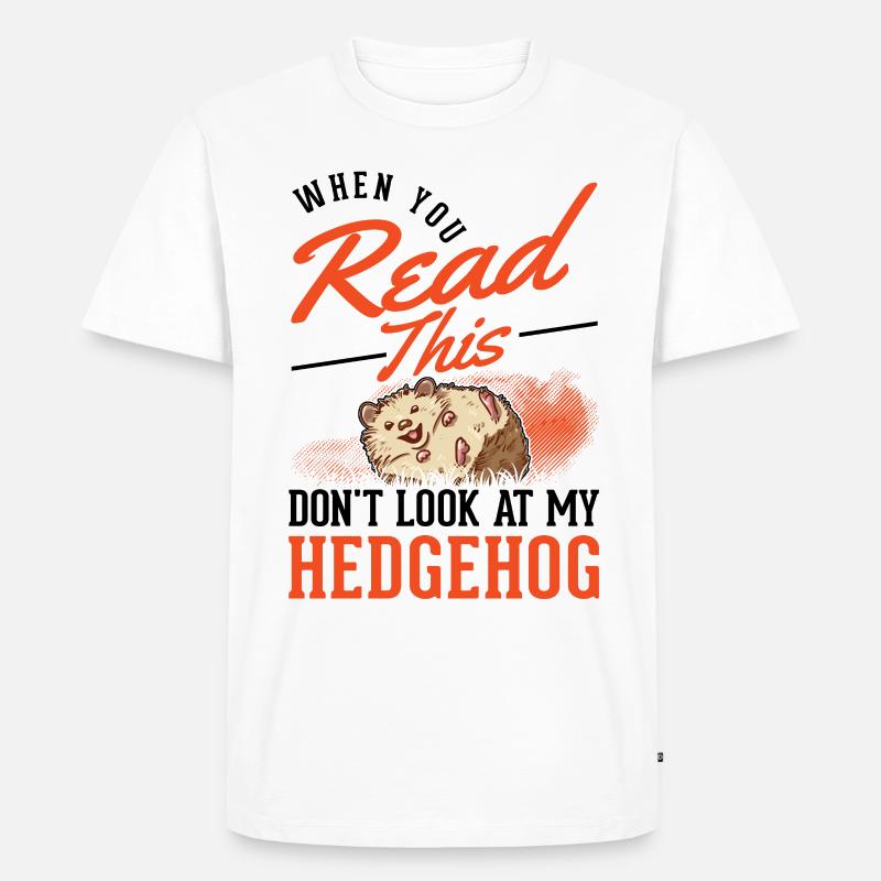 Igel Geschenk Stacheligel - Männer Premium Bio T-Shirt - Weiß