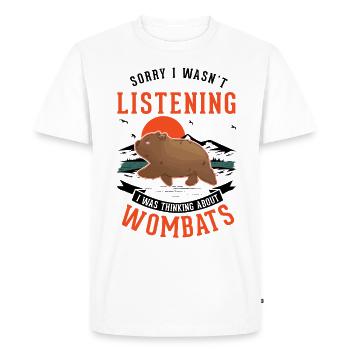 Wombat, Australie - T-shirt Premium bio Homme - blanc - Devant - Nico (187cm)