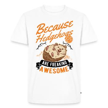 Amoureux du hérisson - T-shirt Premium bio Homme - blanc - Devant - Nico (187cm)