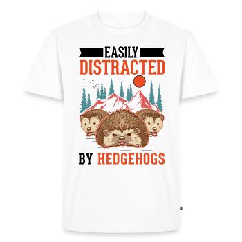 Amoureux du hérisson - T-shirt Premium bio Homme - blanc - Devant - Nico (187cm)