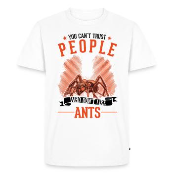 Fourmis, Fourmilière, Fourmilières, Fourmis De Feu - T-shirt Premium bio Homme - blanc - Devant - Nico (187cm)