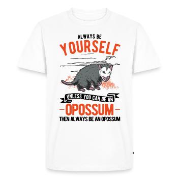 Opossum Gift Possum Marsupial - Men's Premium Organic T-Shirt - white - Front - Nico (187cm)