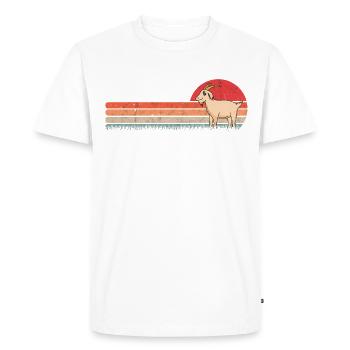 Goats Retro Goat Host Vintage Goat - Men's Premium Organic T-Shirt - white - Front - Nico (187cm)