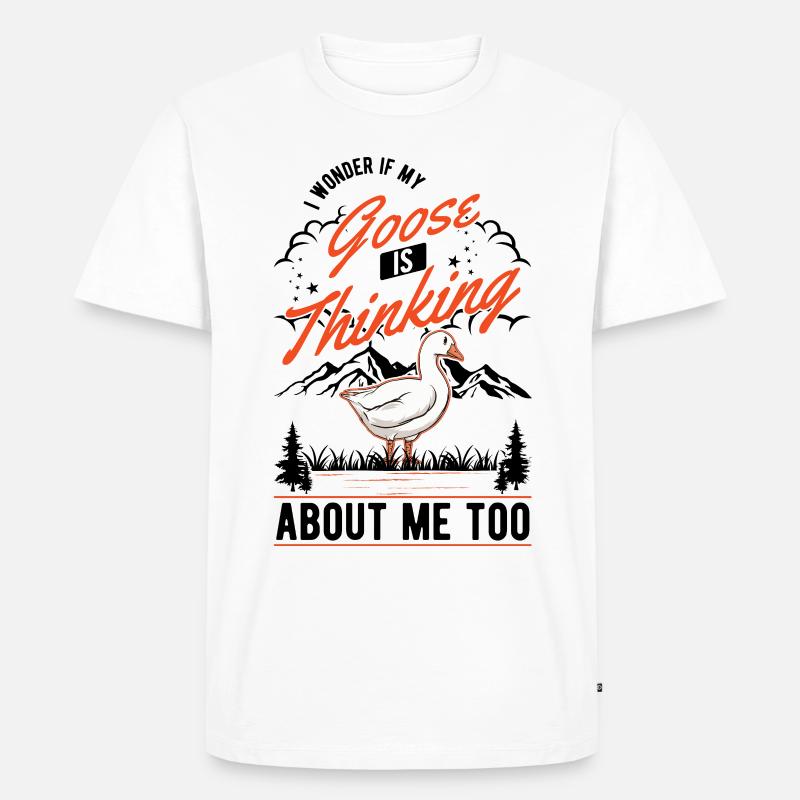 Gänse Geschenk Gänsezüchter Gans - Männer Premium Bio T-Shirt - Weiß