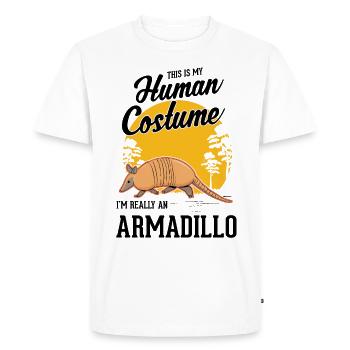Tatou Costume Humain Gürteltier - T-shirt Premium bio Homme - blanc - Devant - Nico (187cm)
