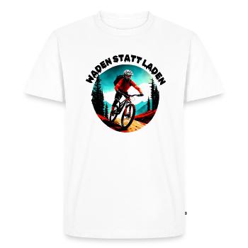 Veaux au lieu de charger - T-shirt Premium bio Homme - blanc - Devant - Nico (187cm)