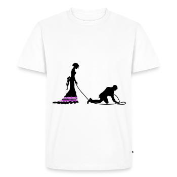 Wedding Newlyweds Leash - Men's Premium Organic T-Shirt - white - Front - Nico (187cm)