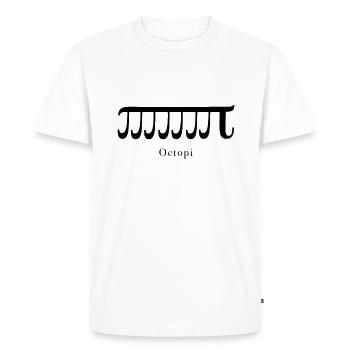 Pi Math Professeur Joke Design n Mathématicien - T-shirt Premium bio Homme - blanc - Devant - Nico (187cm)