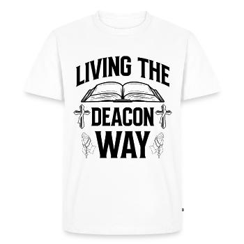 Église Diacre Religion Foi chrétienne Église - T-shirt Premium bio Homme - blanc - Devant - Nico (187cm)