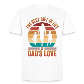 Best dad ever. Paternity-daddy-dad, - Men's Premium Organic T-Shirt - white - Front - Nico (187cm)