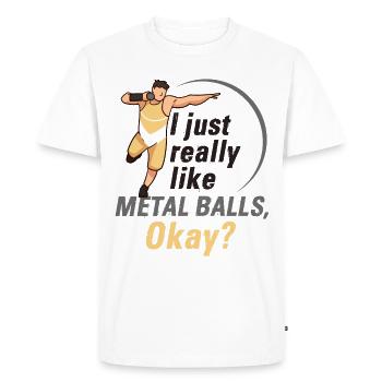 Athletics, Athletics, Throwing athletes, - Men's Premium Organic T-Shirt - white - Front - Nico (187cm)