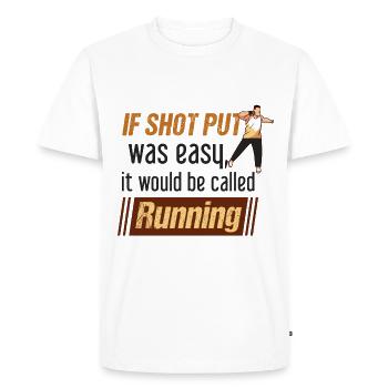 Athletics, Athletics, Throwing athletes, - Men's Premium Organic T-Shirt - white - Front - Nico (187cm)