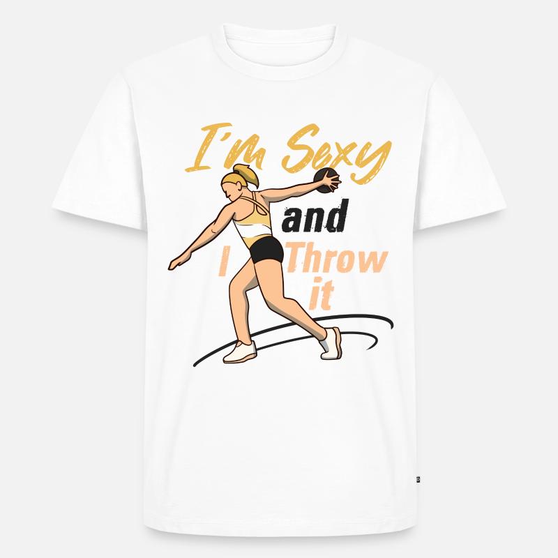 Leichtathletik Leichtathletik Wurf Athlet - Männer Premium Bio T-Shirt - Weiß