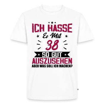 Ich hasse es mit 38 Geburtstag Gut Aussehen - Männer Premium Bio T-Shirt - Weiß - Vorne - Nico (187cm)