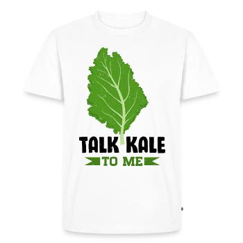 Véganisme végétarien au chou frisé - T-shirt Premium bio Homme - blanc - Devant - Nico (187cm)