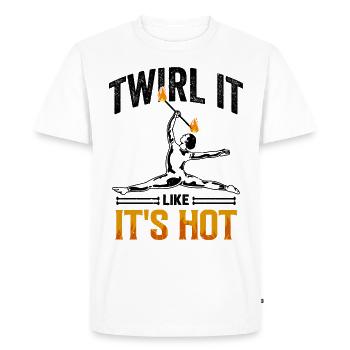 Fire Baton Fire Dance Fire Dancer Fire Dancer - Men's Premium Organic T-Shirt - white - Front - Nico (187cm)