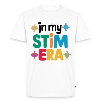 À l’ère de la stimulation : le spectre de l’autisme - T-shirt Premium bio Homme - blanc - Devant - Nico (187cm)