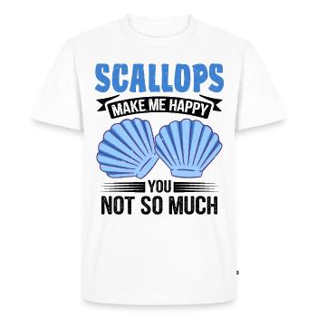 Seashell Shell Collector Scallop - Men's Premium Organic T-Shirt - white - Front - Nico (187cm)