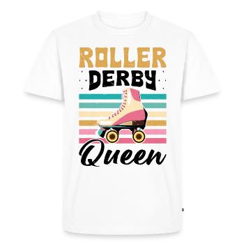 Funny Roller Skate Saying - Men's Premium Organic T-Shirt - white - Front - Nico (187cm)