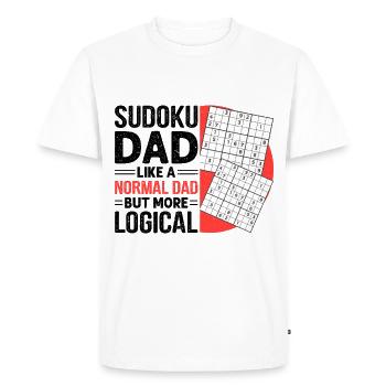 Funny Sudoku Saying - Men's Premium Organic T-Shirt - white - Front - Nico (187cm)