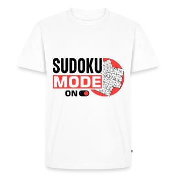 Funny Sudoku Saying - Men's Premium Organic T-Shirt - white - Front - Nico (187cm)
