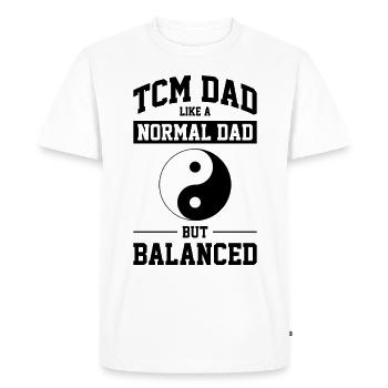 Symbole Ying Yang MTC - T-shirt Premium bio Homme - blanc - Devant - Nico (187cm)