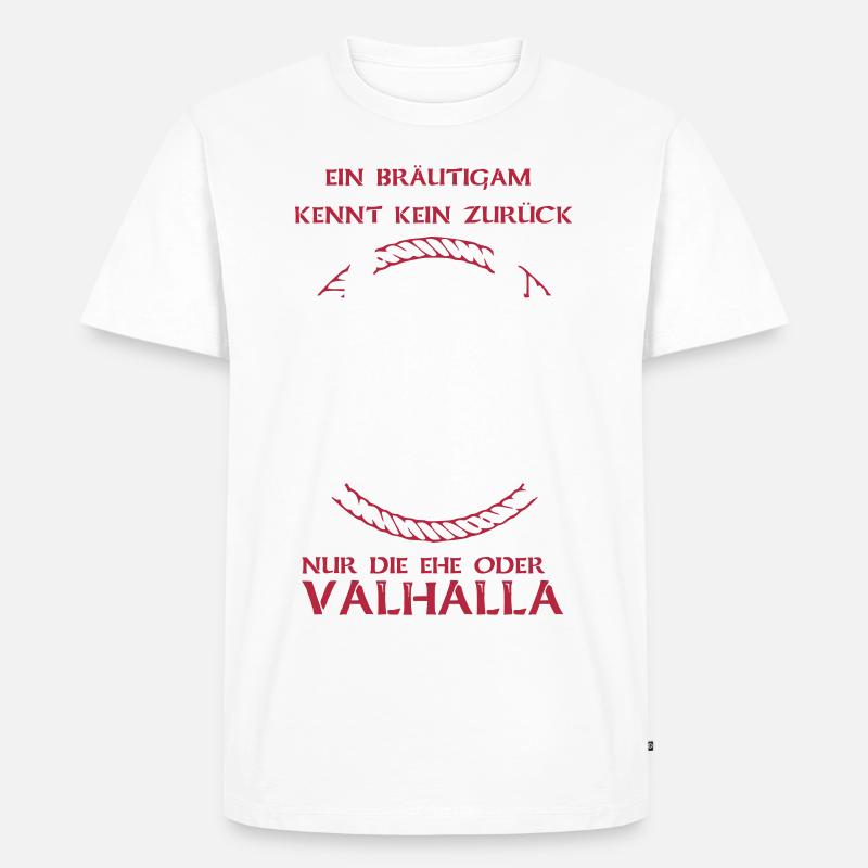 Valhalla Junggesellenabschied - Männer Premium Bio T-Shirt - Weiß