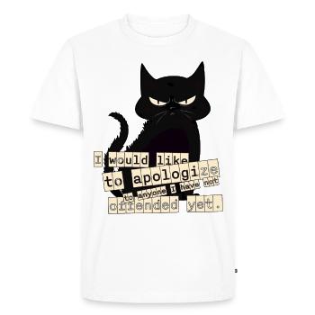 Apologize to anyone I have not offended yet cat - Men's Premium Organic T-Shirt - white - Front - Nico (187cm)