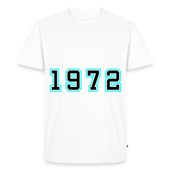 1972 Année Anniversaire - T-shirt Premium bio Homme - blanc - Devant - Nico (187cm)