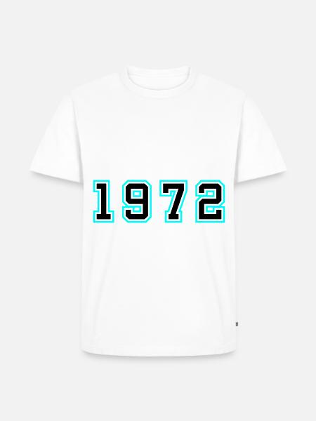 1972 Year Birthday - Men's Premium Organic T-Shirt - white