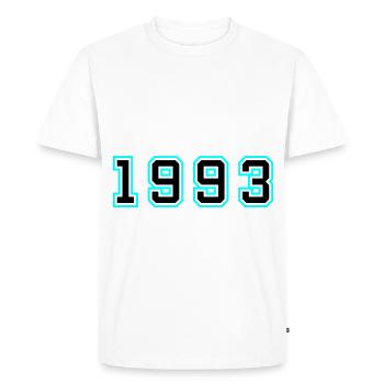 1993 Year Birthday - Men's Premium Organic T-Shirt - white - Front - Nico (187cm)