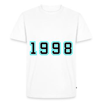 1998 Year Birthday - Men's Premium Organic T-Shirt - white - Front - Nico (187cm)