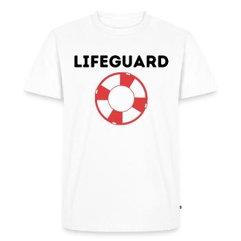 Gardes-côtes Lifeguard Garde-côte Baywatch - T-shirt Premium bio Homme - blanc - Devant - Nico (187cm)