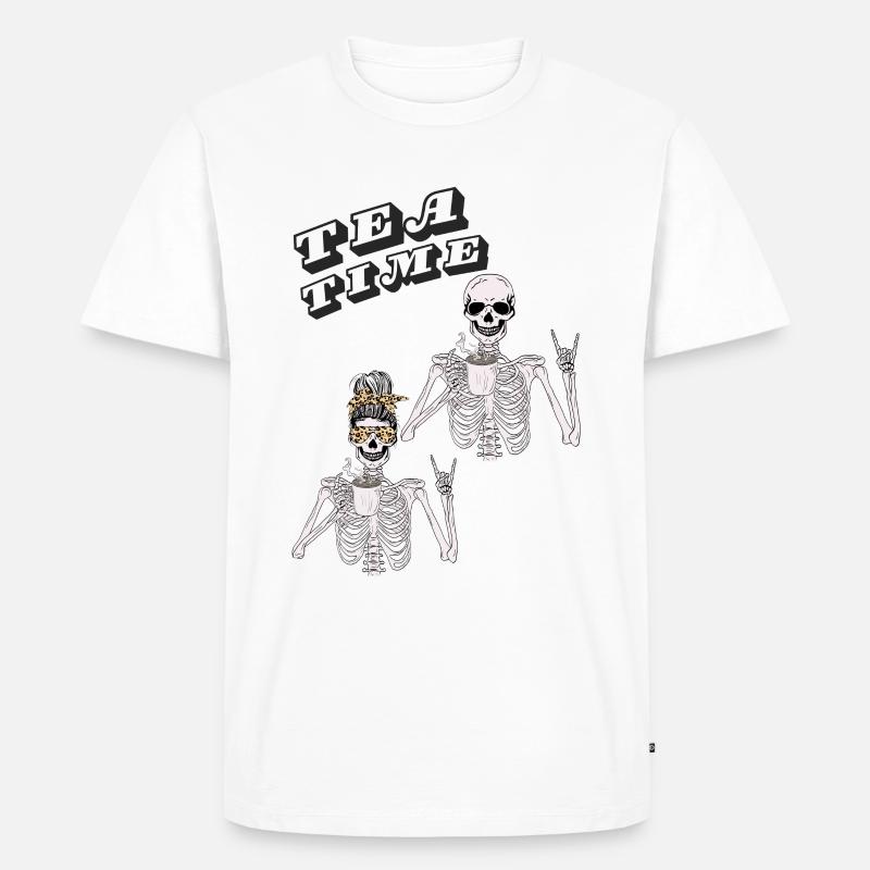 TEA TIME - Männer Premium Bio T-Shirt - Weiß