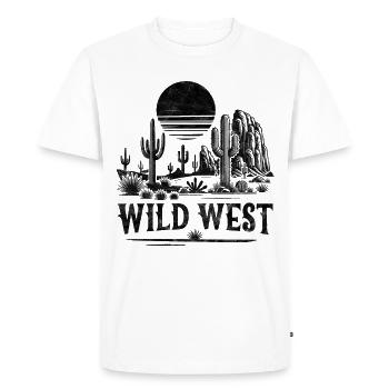 Far West - T-shirt Premium bio Homme - blanc - Devant - Nico (187cm)
