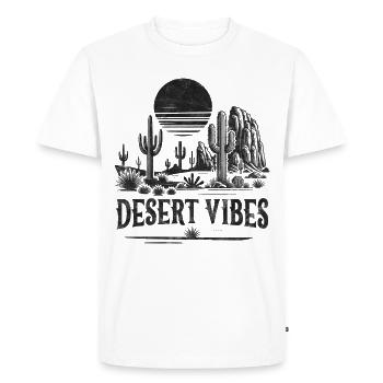Ambiance du désert - T-shirt Premium bio Homme - blanc - Devant - Nico (187cm)