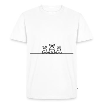 Lapin de Pâques Pâques - T-shirt Premium bio Homme - blanc - Devant - Nico (187cm)