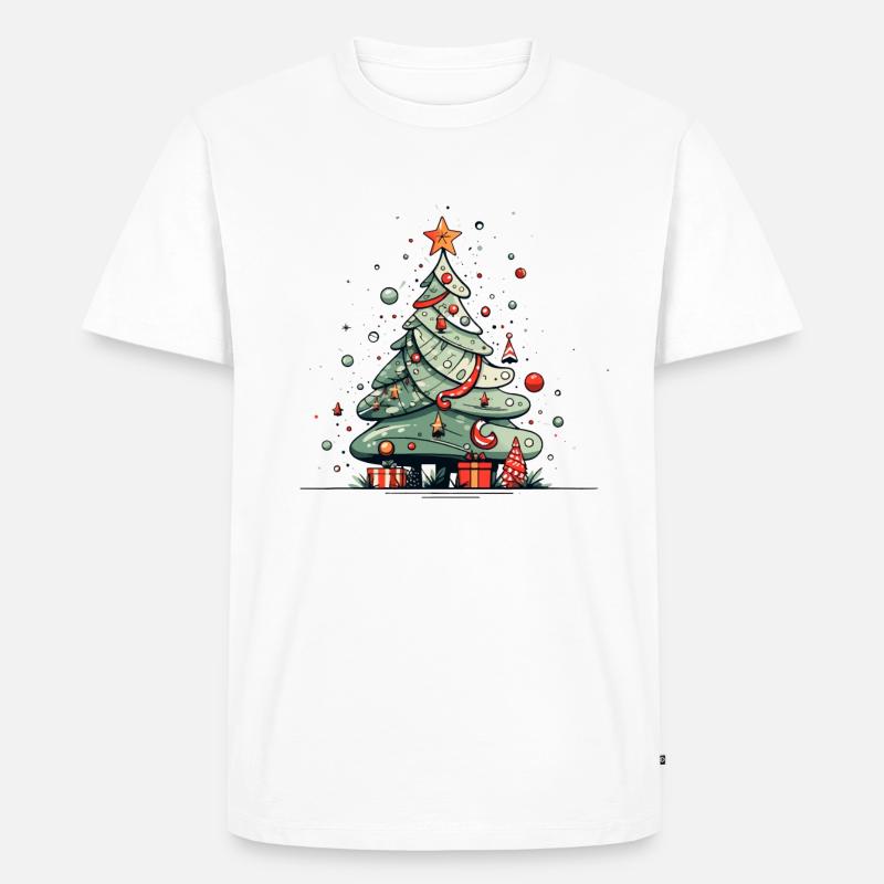 Weihnachtsbaum - Männer Premium Bio T-Shirt - Weiß
