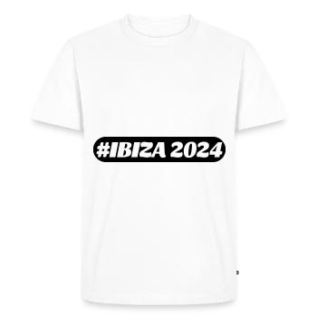 Ibiza 2024 - T-shirt Premium bio Homme - blanc - Devant - Nico (187cm)