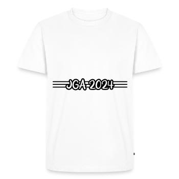 Jga 2024 Bachelor Party - Men's Premium Organic T-Shirt - white - Front - Nico (187cm)