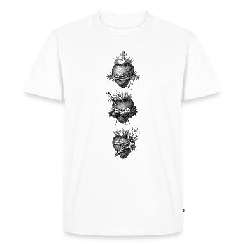 Cœur de la Sainte Famille - T-shirt Premium bio Homme - blanc - Devant - Nico (187cm)