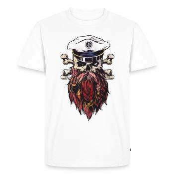 Viking pirate capitaine Nordmann cadeau - T-shirt Premium bio Homme - blanc - Devant - Nico (187cm)