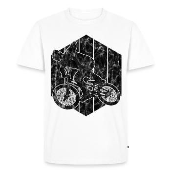 Cadeau rétro de vélo de vélo BMX Vélo Motocross - T-shirt Premium bio Homme - blanc - Devant - Nico (187cm)