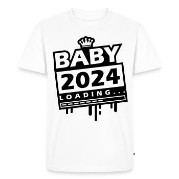 Baby 2024 Loading - Men's Premium Organic T-Shirt - white - Front - Nico (187cm)